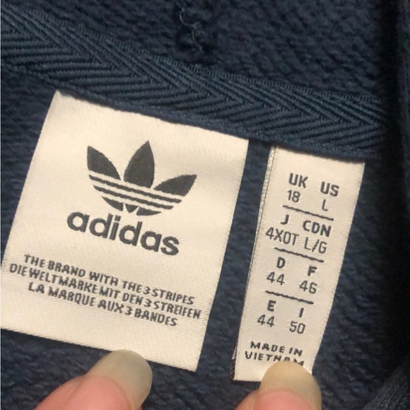 Adidas 3 stripe cropped hoodie - Picture 4 of 4